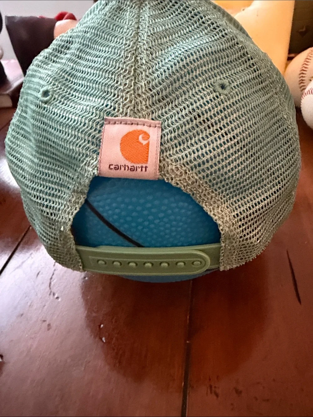 Carhartt Light Green Cap with Brown Embroidered Logo